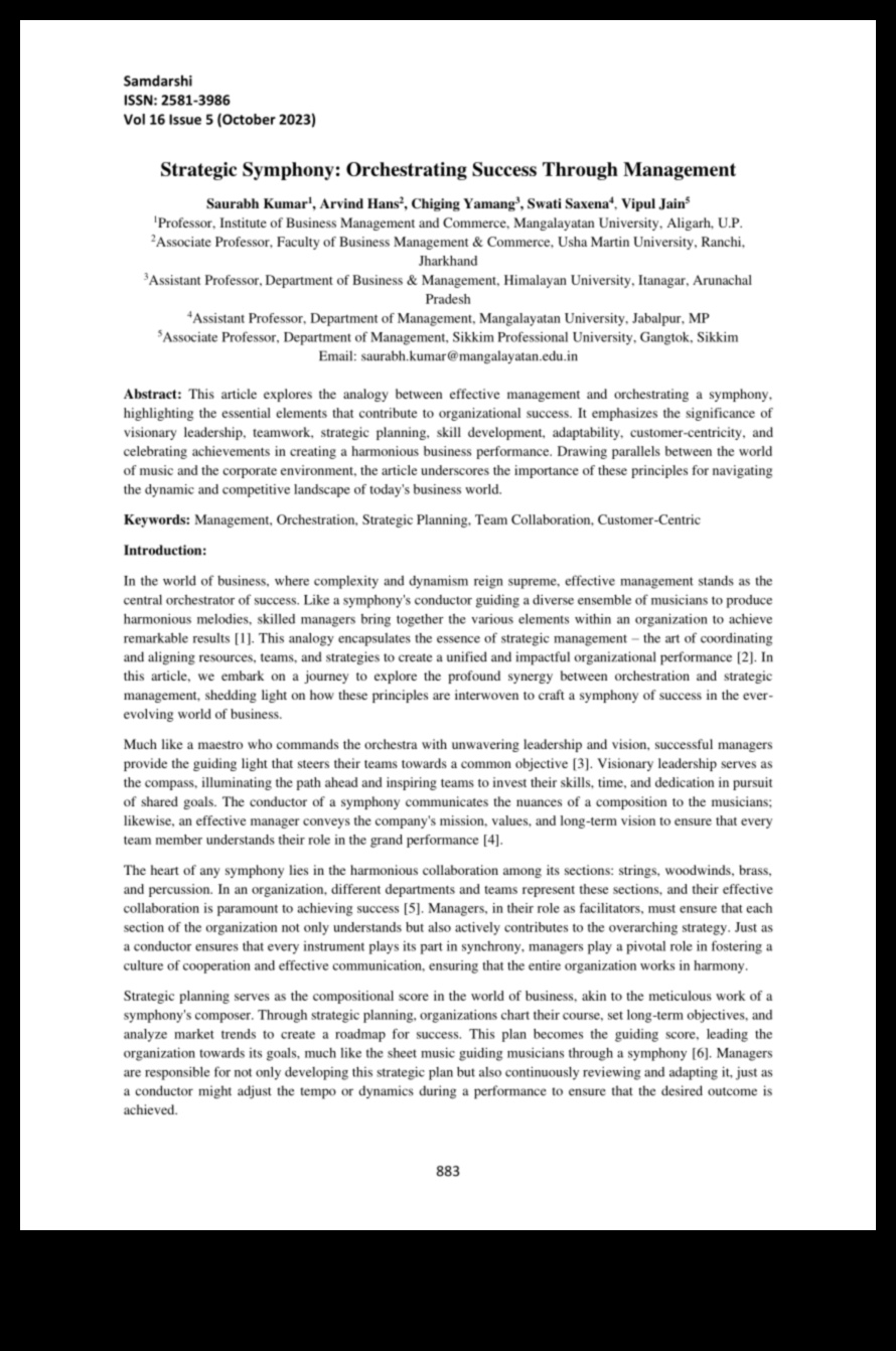 سمفونية الابتكار: تنسيق النجاح من خلال التخطيط